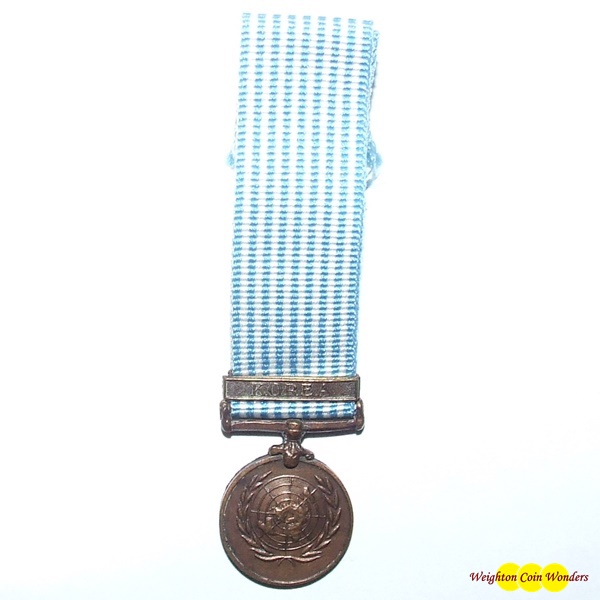 The United Nations Service Medal for Korea Miniature - PIC - Click Image to Close